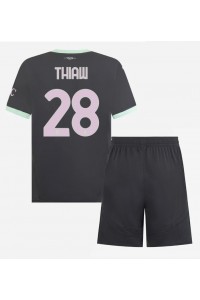 AC Milan Malick Thiaw #28 Jalkapallovaatteet Lasten Kolmas peliasu 2024-25 Lyhythihainen (+ Lyhyet housut)